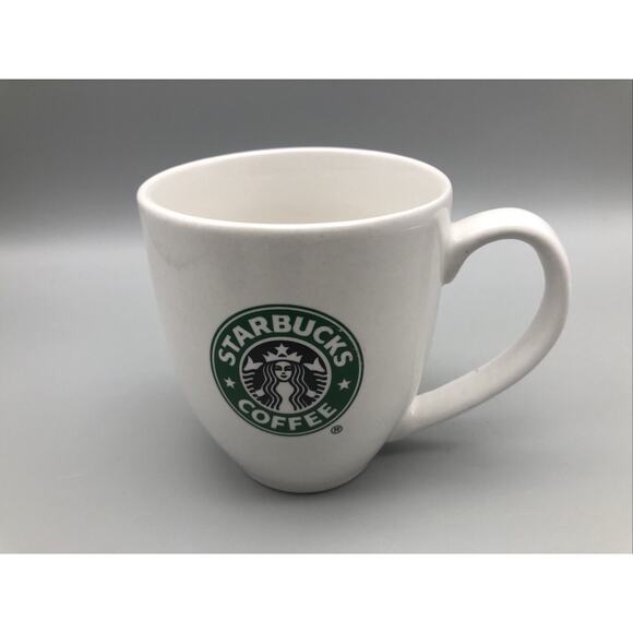 2007 Starbucks Coffee Ceramic Mug Cup White Mermaid Logo 14 Fl Oz Cleaned 4”Tall - Picture 9 of 10